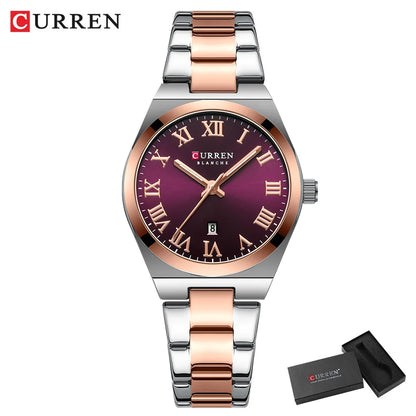 CURREN Women Watches Fashion Gold Stainless Stain Steel Ladies Watch Waterproof Quarzt Wristwatch Romatic Girlfriend Gift