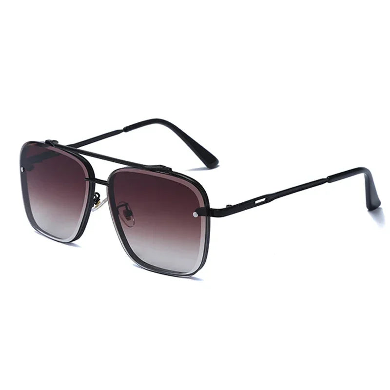 Sunglasses Cool Men Vintage Luxury Brand Design Metal Sun Glasses Women