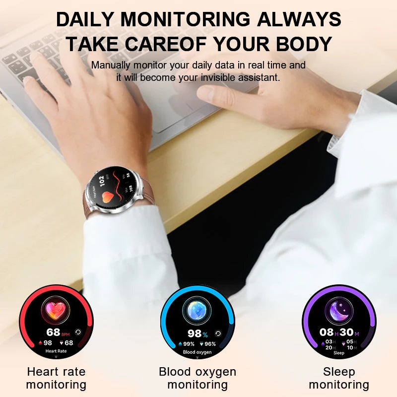 LIGE 2025 New TWS 2-In-1 Headset Smart Watch 1.85" Bluetooth Call Men Earphone Smartwatch Heart Rate Health Monitor Music Watch