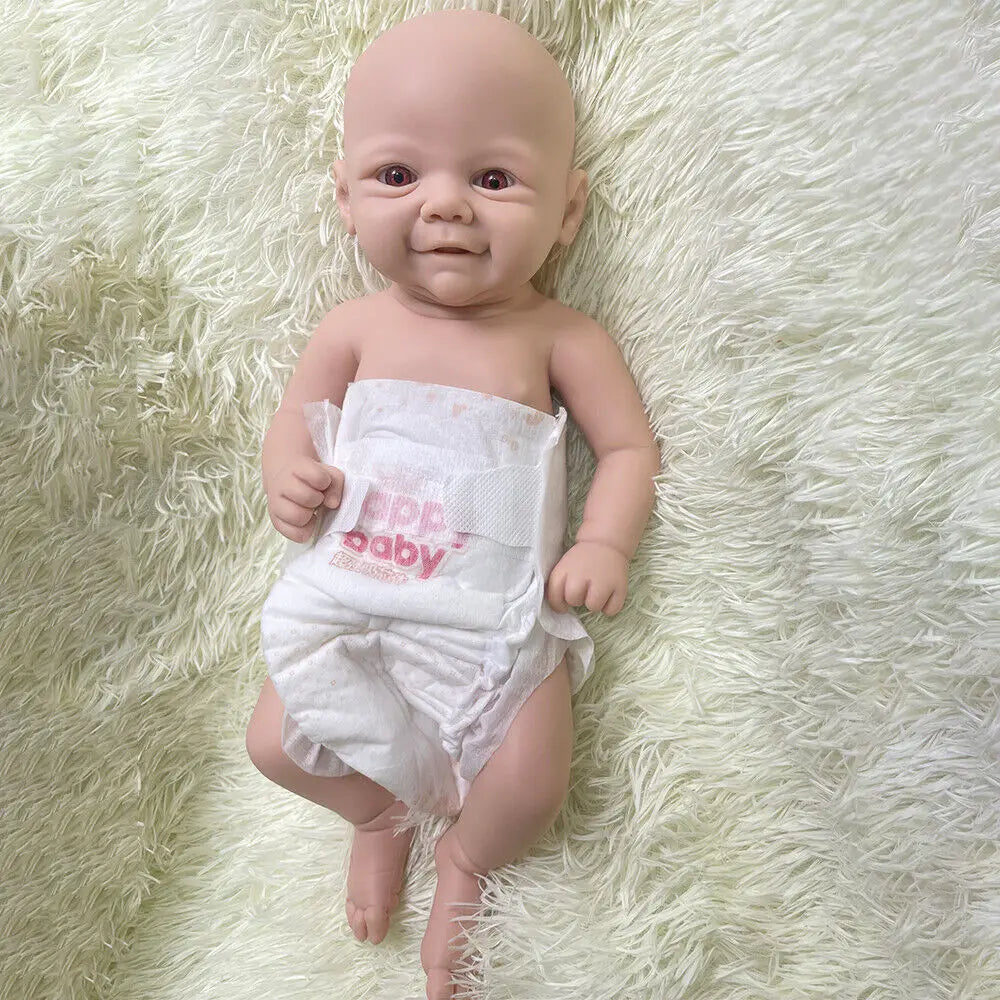 Soft 18 Inch Reborn doll Full Body Platinum silicone soft Girl Handmade Baby Real Lifelike doll for christmas gift birthday toy