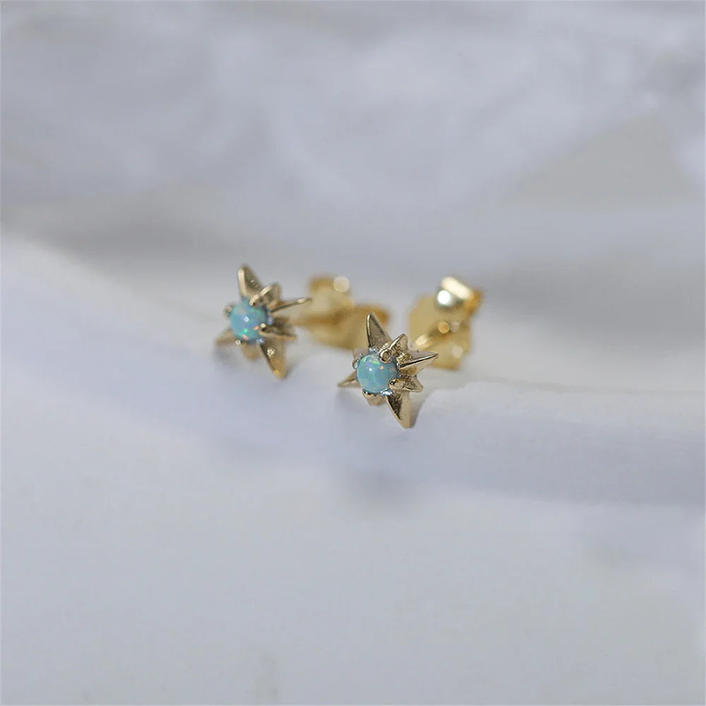 ROXI 925 Sterling Silver White Zircon Opal Earrings For Women Girl Wedding Engagement Jewelry Delicate Ear Buckle jewelry