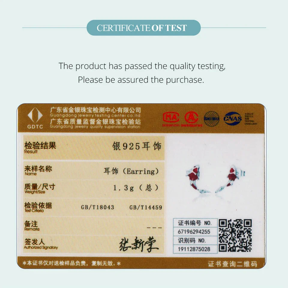 BAMOER Guardian Lucky Fish Rope Chain Bracelet Earrings Ring for Couple 925 Sterling Silver Enamel Jewelry Friendship Fashi