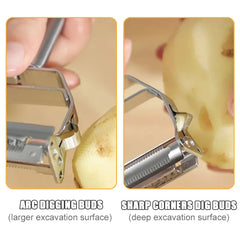 4In1 Multifunctional Vegetable Peeler Fruit Peeler Stainless Steel Vegetable Cutter Melon