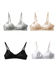 Women Wire Free Silk Bras Natural Silk Lining 3/4 Cups Everyday wear Bra