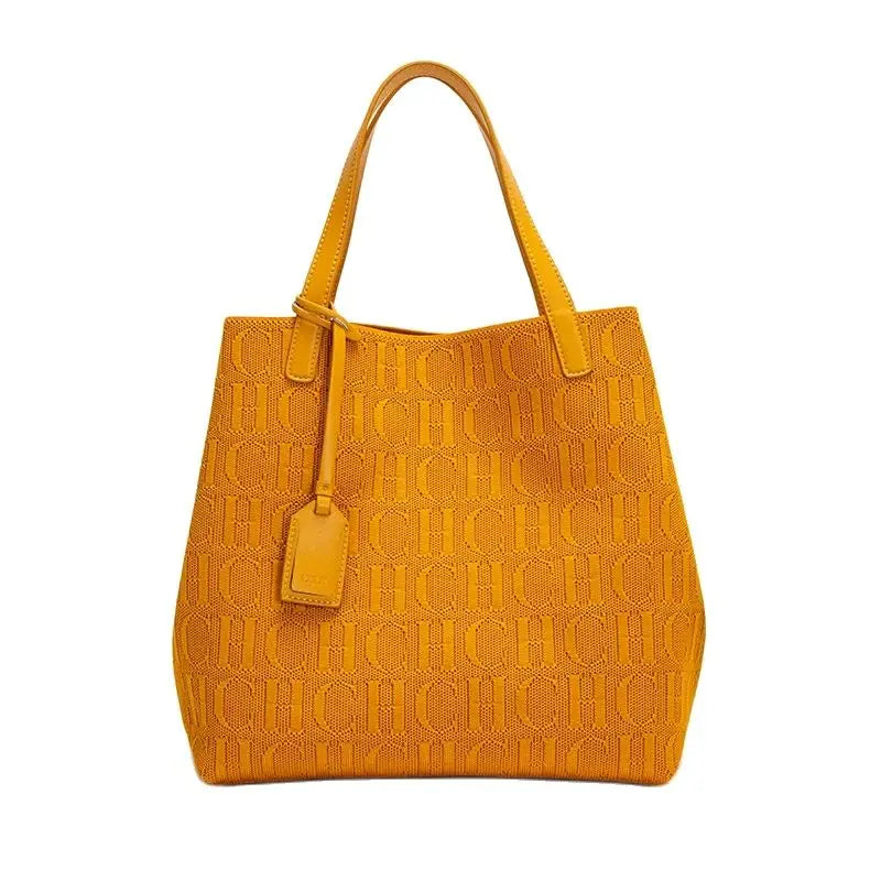 Ladies Shoulder Bag Fashion Classic New Pure Color Outer Pocket Ladies Handbag