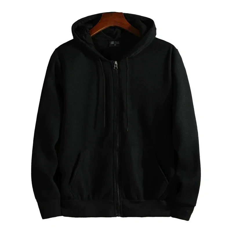 2024 Men's Solid Suits Zipper Hoodies+ Pants Spring Autumn Casual Fitness Sports Hot Elastic Male Clothes Outfit Drawsting Pants