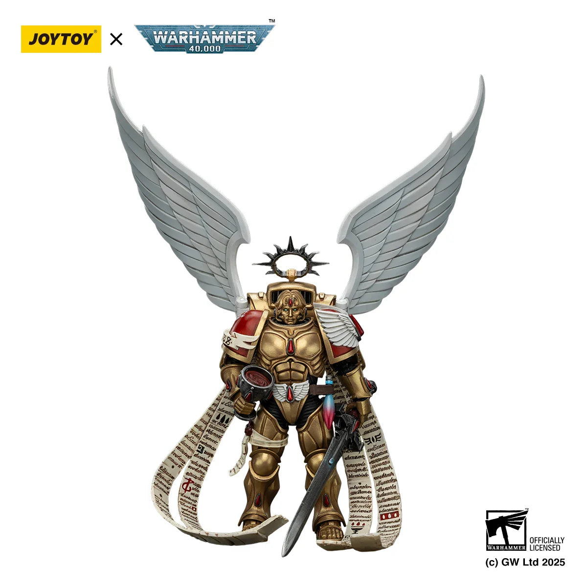 [IN-STOCK]JOYTOY Warhammer 40,000 1/18 Action Figure Blood Angels The Sanguinor with Encarmine Broadsword Model