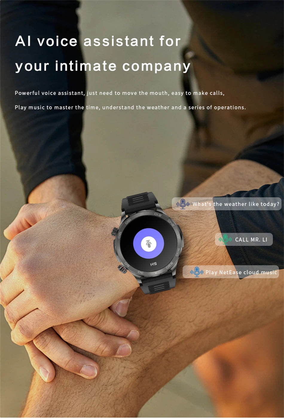 2025 New Bluetooth Call Smart Watch Men For Huawei AMOLED HD Large Screen Heart Rate NFC IP68 Waterproof GPS Sports Smart Watch