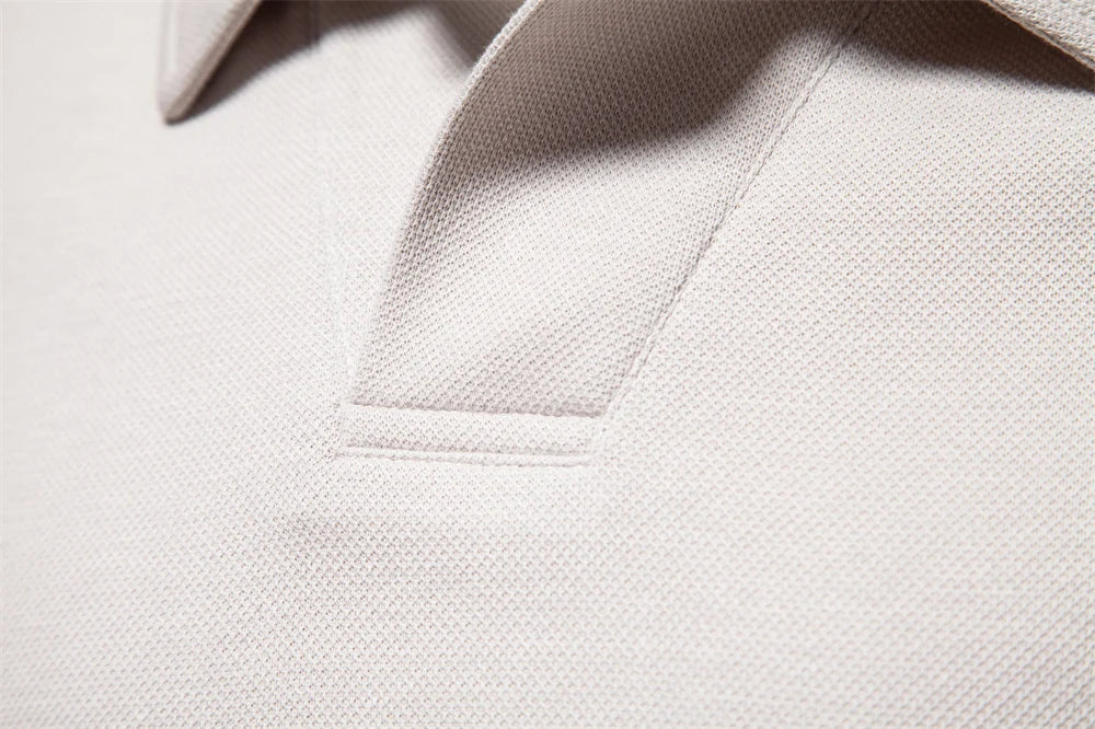 AIOPESON Men's Embroidery Polo Shirt Fashion Turn down Collar Casual Social Luxury Golf Shirt