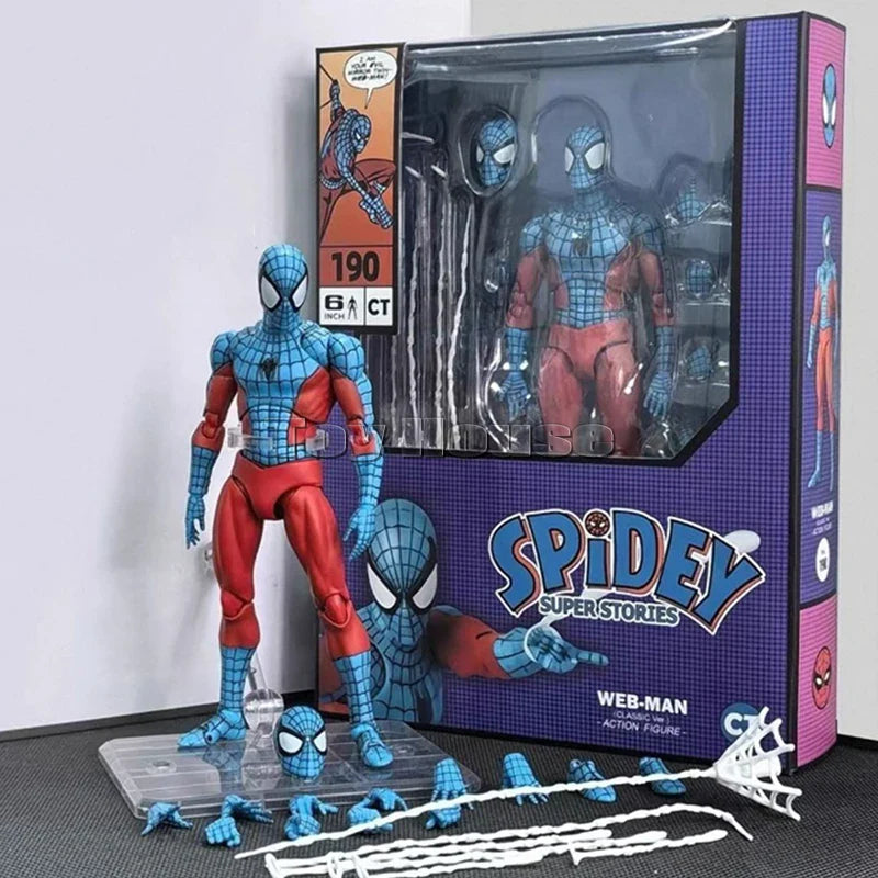 New Ct Toys Spiderman Mafex 001 Peter Parker Andrew Garfield The Amazing Spider-Man Shf Anime Action Figure Figurine Model Toys