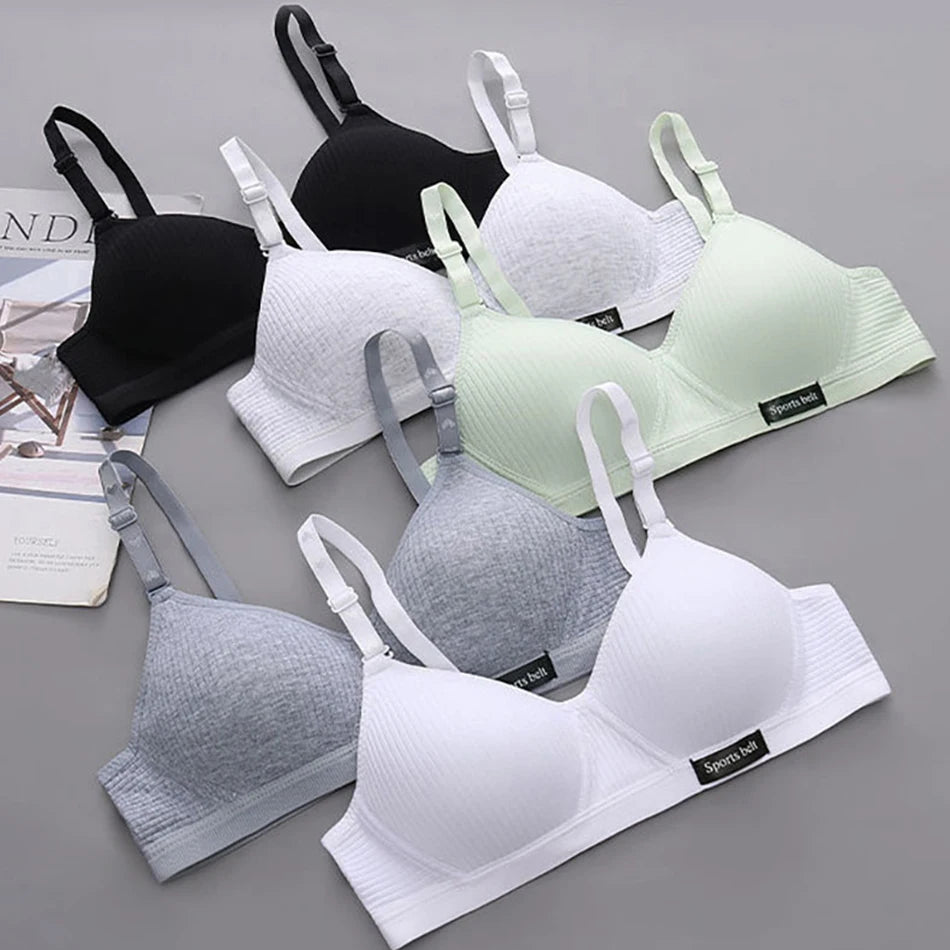 Cotton Sport Underwear for Teens Seamless Girl No Underwire Training Bra Soft