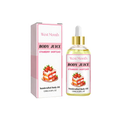 Body Juice Massage Oil Strawberry Serum Anti Dark Spots Smooth Moisturizing Relax Repair Aromatherapy Glow Relieve Dry Skin Care