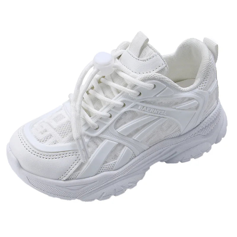 Children Casual Shoes Kids Sneakers for Boys and Girls Solid White Shoes