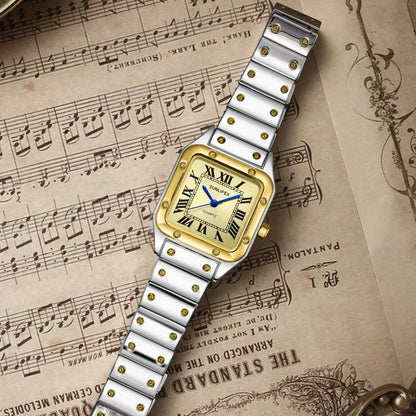 Square Women Watches Ladies Quartz Watch Female Wristwatch Stainless Steel Bamboo Strap Casual Lady Clock Watch Relogio Feminino