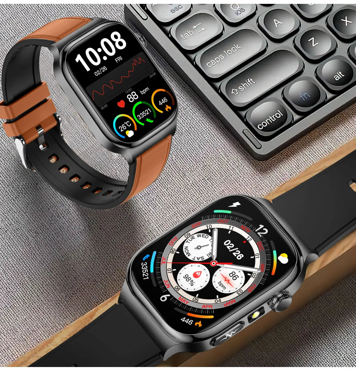 2025 New Five organ examination Health Care Smart Watch Men ECG+PPG Uric Acid Blood Fat Bluetooth Call Sports tracker Smartwatch