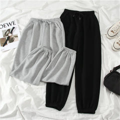 Gray women Sweatpants Autumn New Baggy Fashion Oversize Sports Pants Black