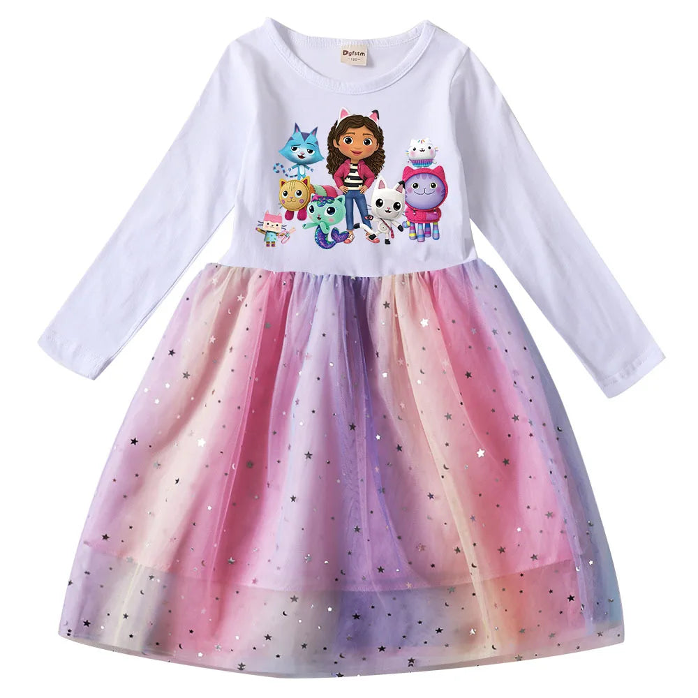 Dress Kids Gaby Chat Clothes Baby Girls Long Sleeve Casual Dresses