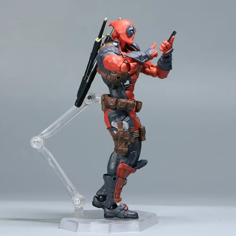 AMAZING YAMAGUCHI Deadpool & Wolverine 2.0 Grey Action Figure Mutants Joint Movable KAIYODO Wade Model Movie Toys for Kids Gift
