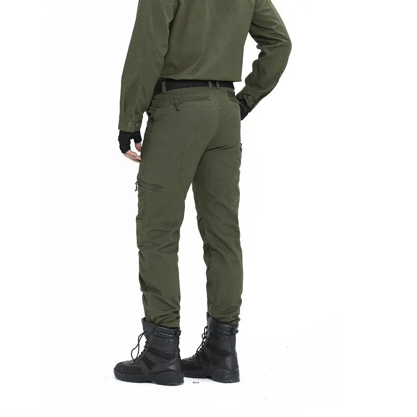 Men's Cargo Pant Cotton Army Military Tactical Pant Men Vintage Camo Green