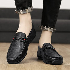 Fashion Leather Men Casual Shoes Slip on Formal Loafers