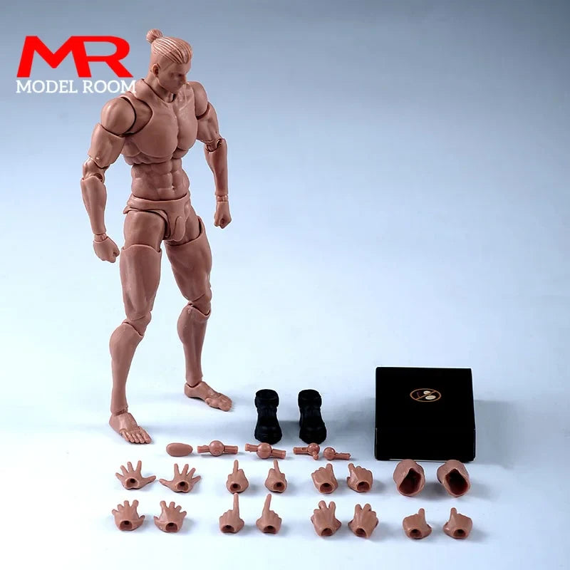 Third Part 1/12 Scale Super Flexible Male Joint Body 16.5cm Soldier Muscle Strong Articulated Action Figure Body Doll