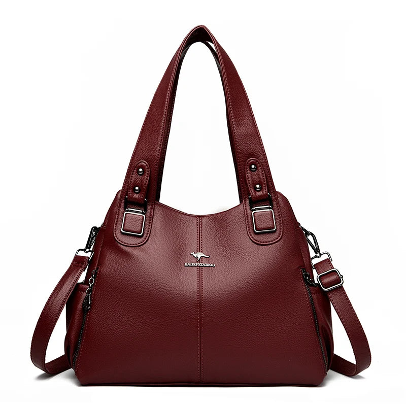 Genuine Soft Leather Handbags for Women Casual Shoulder Tote Bag Luxury Designer
