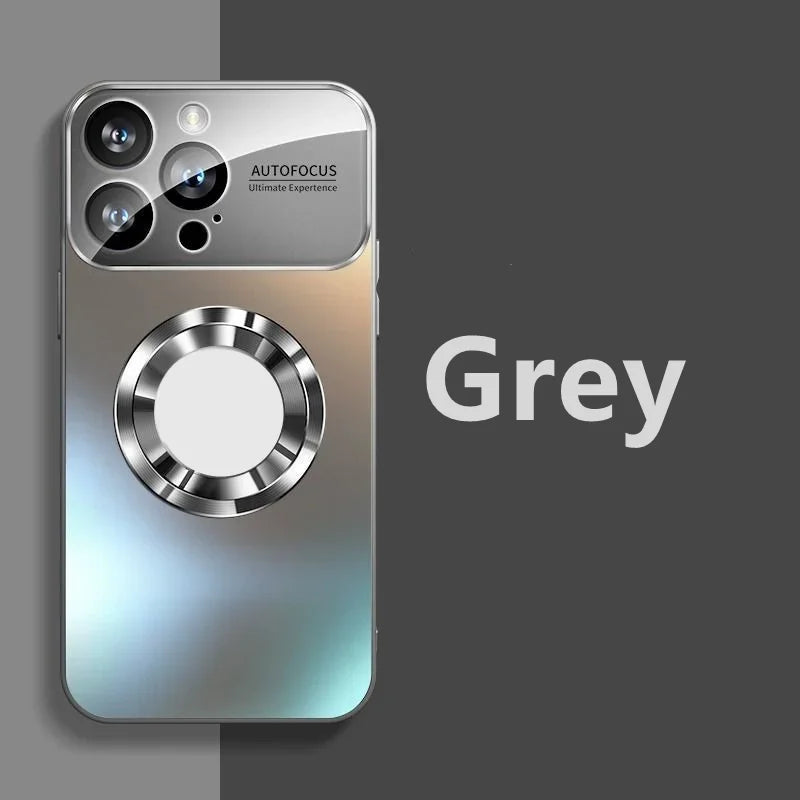 Luxury Titanium Metallic Color Matte Magnetic Case for iPhone 17 16 Pro Max 15 14 Plus 13 12 For Magsafe Wireless Charge Cover