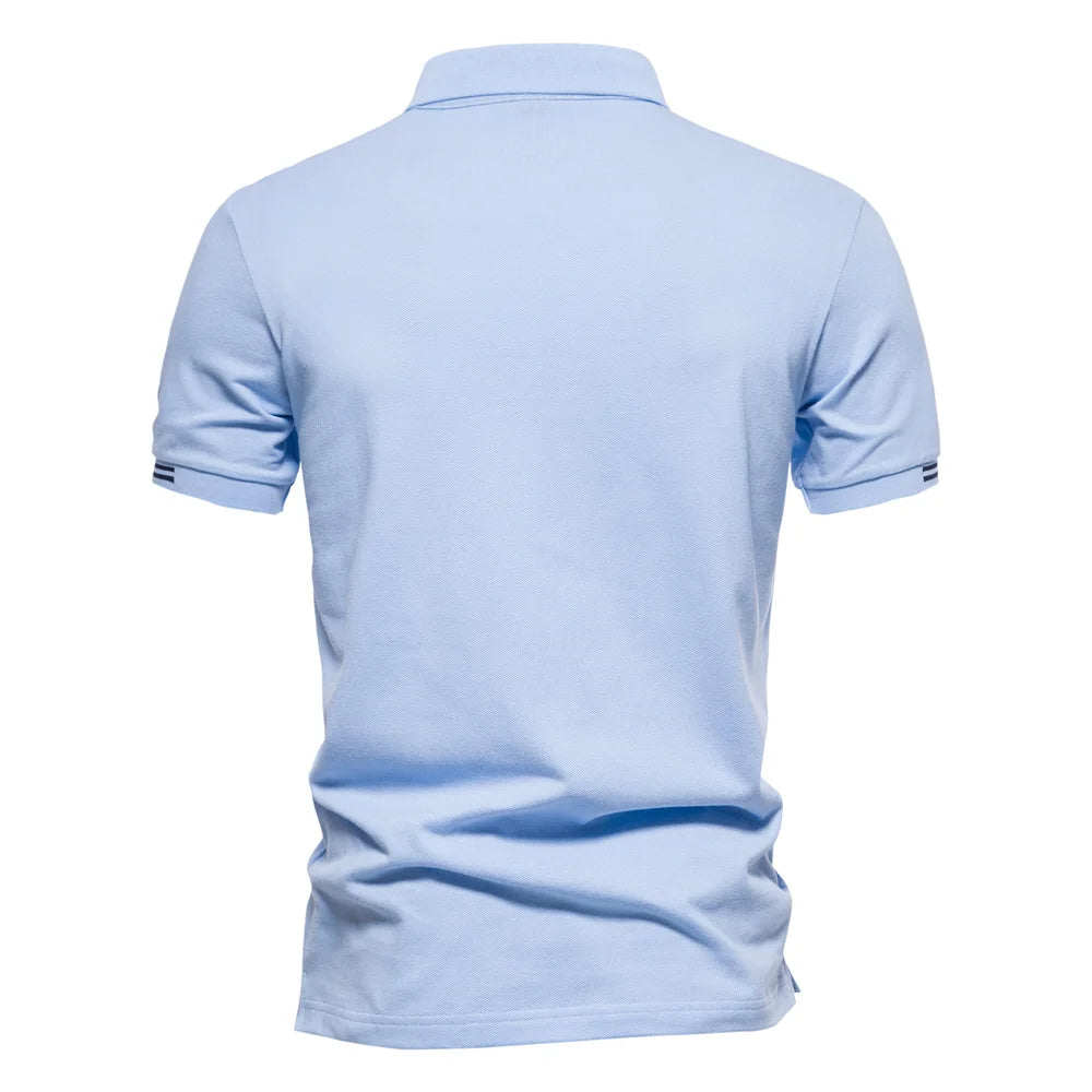 100% Cotton Men's Polo Shirts Casual Solid Color Short Sleeve Polo Shirts for Men New Summer Desinger Clothing Men