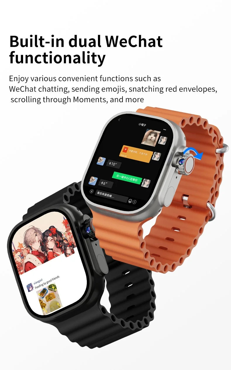 DW100 Pro Updated DW100 Pro + 5G LTE 2.29-inch Amoled Touch ID Smartwatch With 180° Rotary Camera NFC GPS Position WIFI Connect