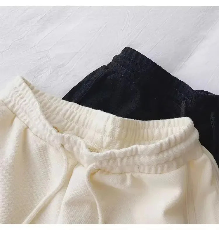 Women Casual Drawstring Sports Shorts Summer Thin High Waist Yoga A-line Shorts Loose Women Running Straight Trousers