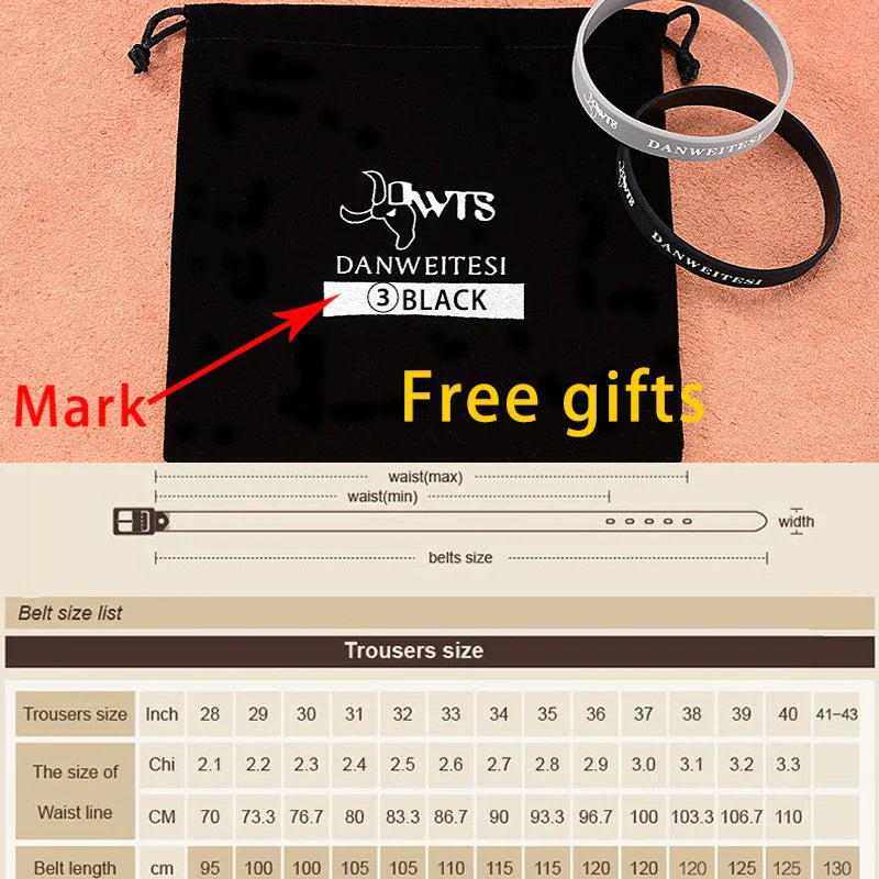 2023 New  cow genuine leather men's belt cowhide strap for male automatic buckle belts for men black buckle belts