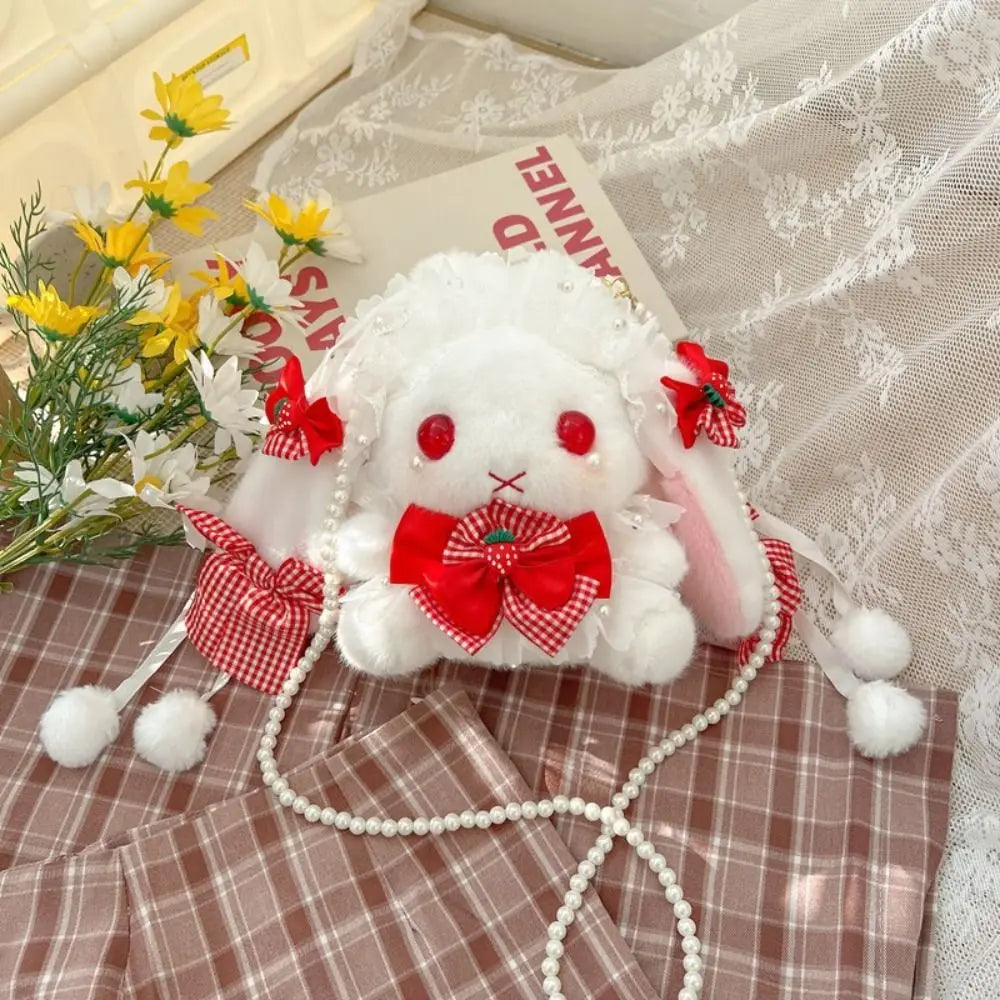 Y2K Korean Kawaii Cat Lolita Bag Cute PU Shoulder Bag Girls Transparent Pocket Harajuku Crossbody Bag Women's Fashion Backpacks