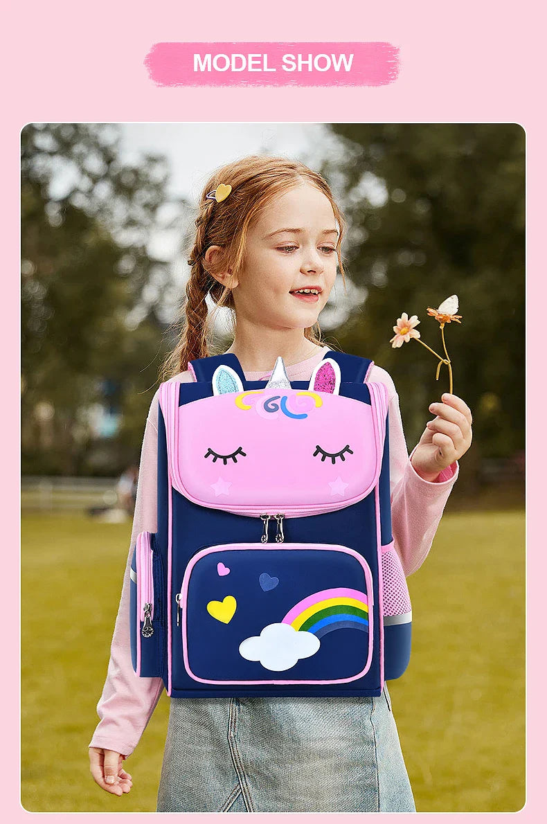 New elementary school students schoolbag shoulders backpack 6-12 years old one, two, three, four, five, six grades waterproof le