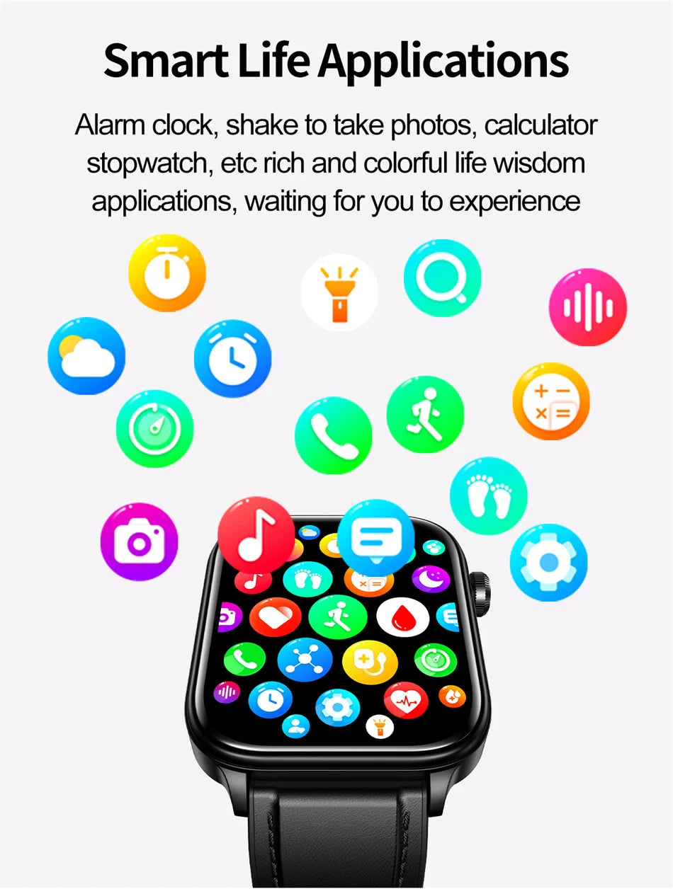 2025 New 24-Hour Health Monitoring Smart Watch Men Uric Acid Blood Lipids Heart Rate Bluetooth Call Smartwatch Women