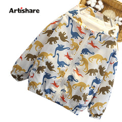 Boys Coat Outerwear Cartoon Dinosaurs Boy Coat Casual Style Children Jackets Toddler Children's Clothing Boy