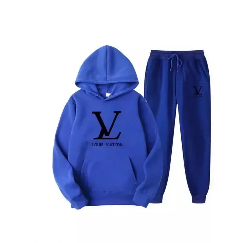A new autumn and winter men's sportswear and long pants 2-piece set for outdoor fashionable jogging men's casual wear