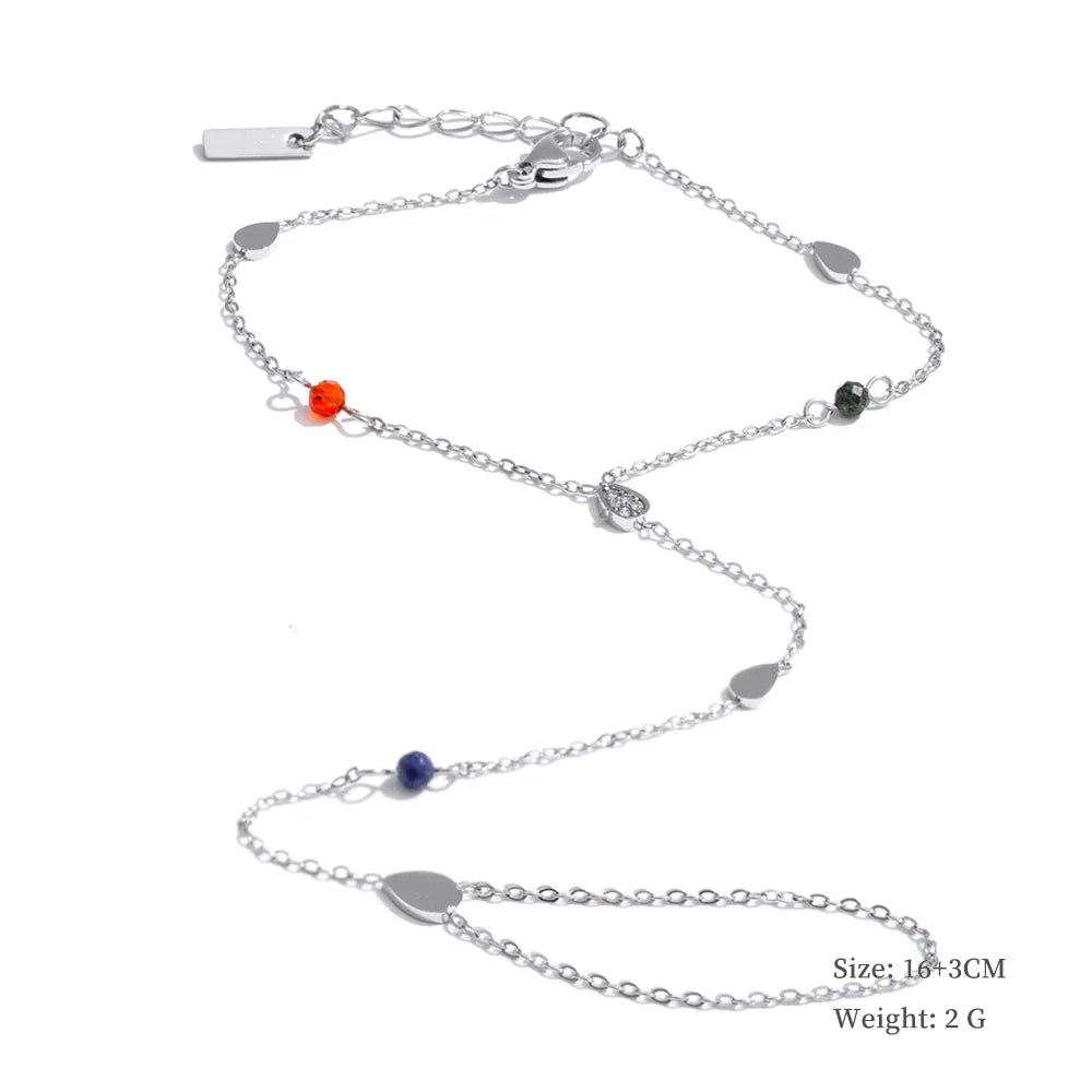 Yhpup Hot Style Zirconia Round Back of Hand Chain Finger Bracelet Bangle Stainless Steel Chic Fashion Jewelry Wholesale 2025 New