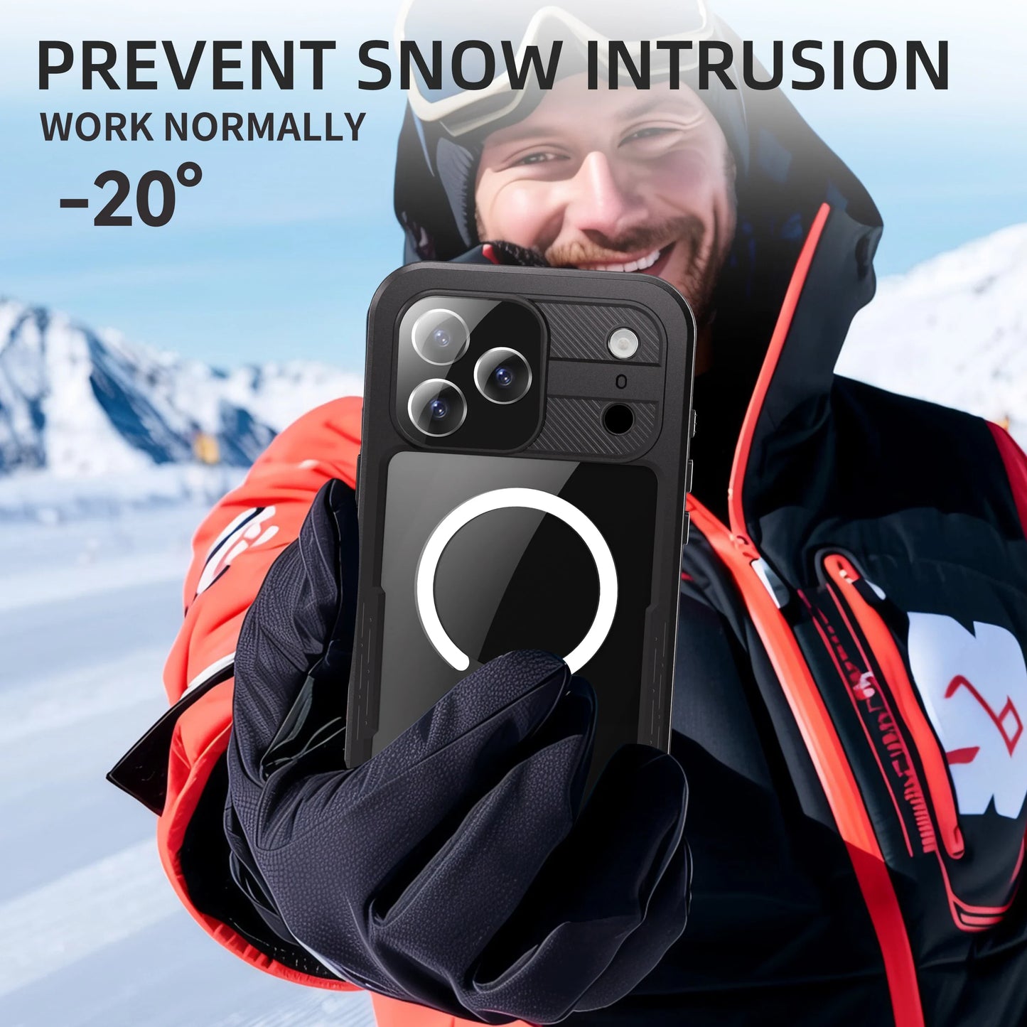 Magnetic Shockproof Dustproof IP68 Waterproof Phone Case for Apple 17Promax/ 17Pro /Air / 17 - Durable Protective Cover
