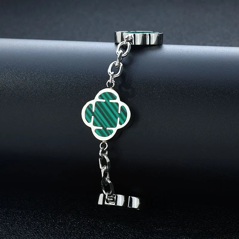 Stylish Petal Chan Bracelets for Men Boys,Waterproof Natural Shell Chain Links Wristband,Birthday Gift