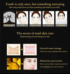 10pcs Snail Essence Black Facial Masks Face Sheet Mask Skincare Moisturizing Cleaning Pore Oil Control Skin Care Face Masks