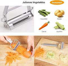 Double-Sided Vegetable Peeler Grater Julienne Peeler Slice Stainless Steel Potato