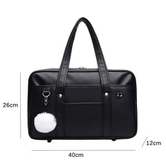 Japanese Casual PU Shoulder Bag Junior High School Students School Bag Handbag