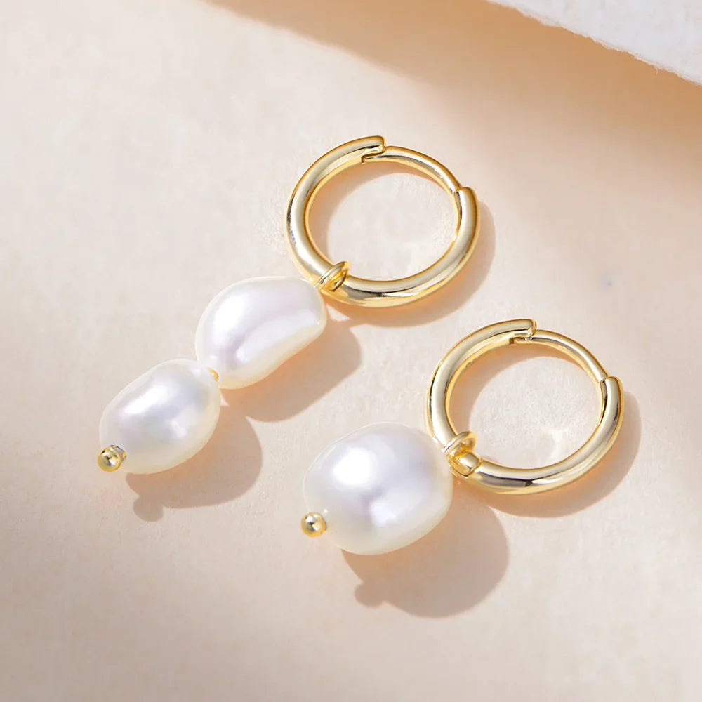 925 Sterling Silver Earring Fashion Geometry Butterfly Zircon Asymmetry Pearl Drop Earring Simple Temperament Trend Women Ear Je