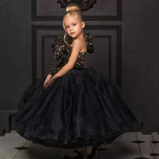 Puffy Princess Dresses Girls Luxurious Wedding Birthday Party Dress For Girls