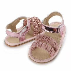 Infant Baby Shoes Girl Shoes Girl Sandals PU Leather Bowknot Rubber Sole