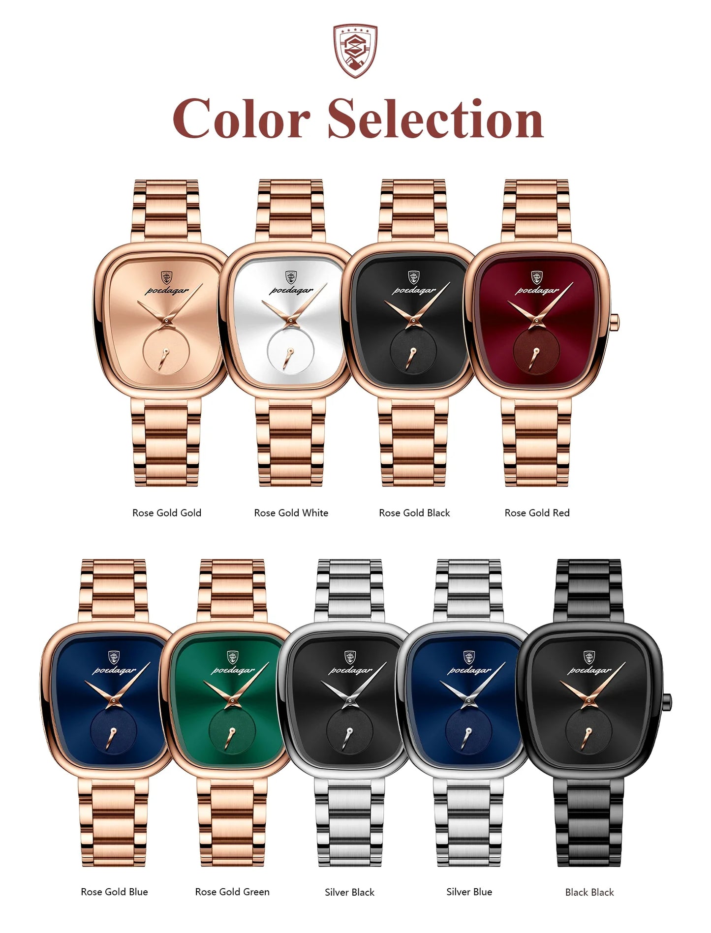 POEDAGAR Luxury Elegant Watch For Woman Waterproof Stainless Steel Quartz Women's Watches Simple High Quality Ladies Wristwatch