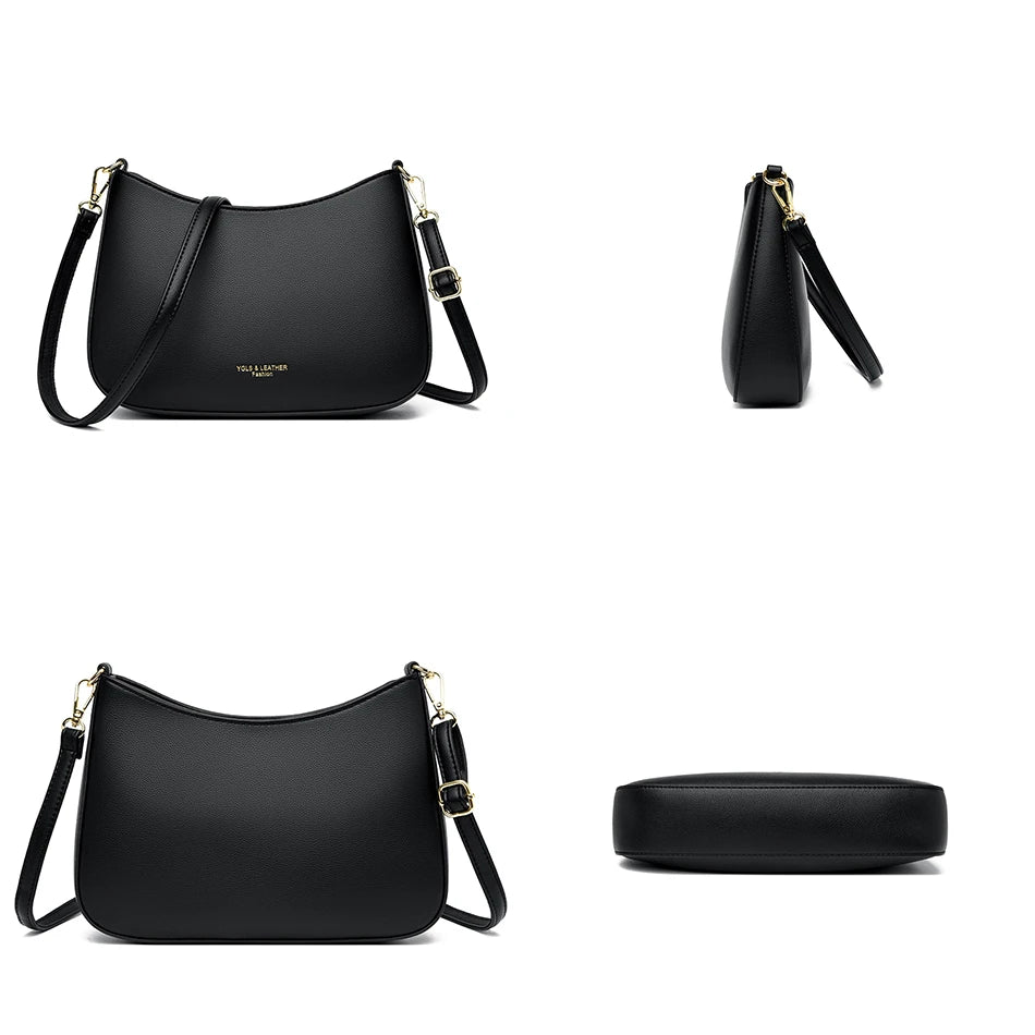 Underarm Shoulder Bags for Women Solid Color Texture