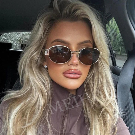 Sunglasses For Women Vintage Metal Small Frame Sunglasses For Female