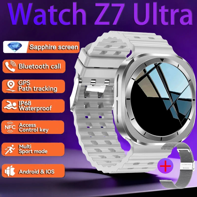 2025 New Watch 7 Ultra Smart Watch Men 3D Display Sport SmartWatch GPS NFC Compass Blood oxygen Smartwatch Women For Android IOS