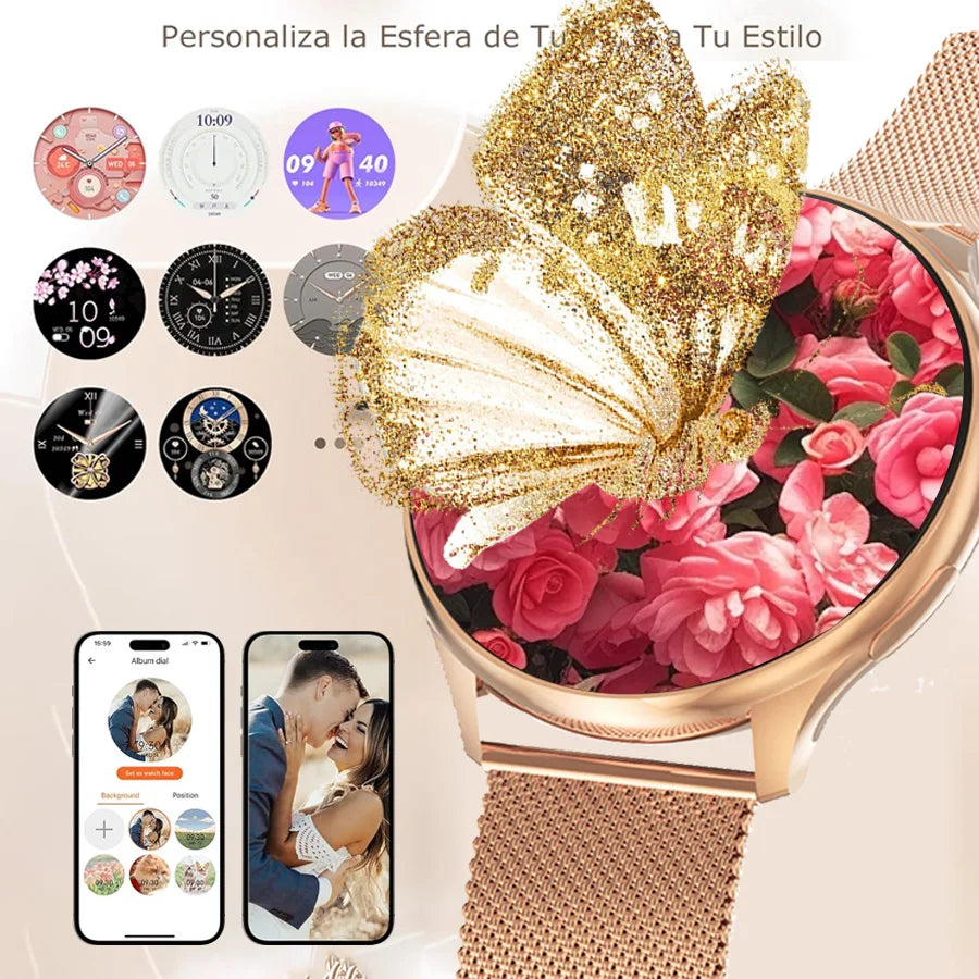 Smart Watch for Women, 1.20" Fitness Watch with HR/BP/SpO2 Monitor, Female Cycle Tracking, IP67 Waterproof, for Android & iPhone